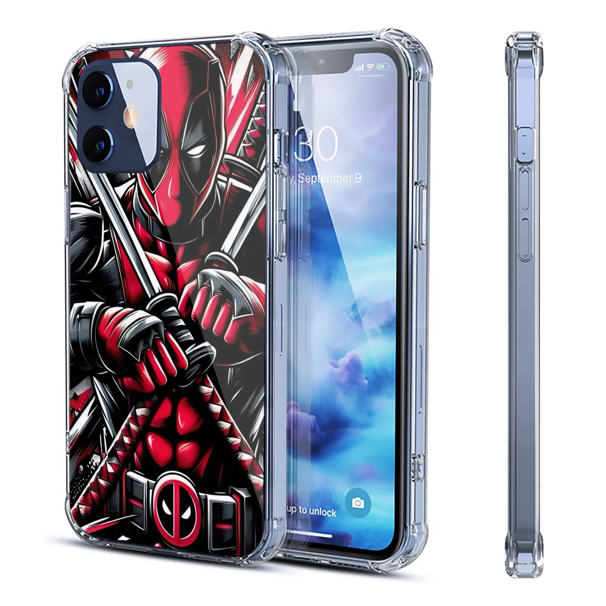 （画像用） Deadpool デッドプール 【iPhone 12シリーズ対応】透明スマホケース（クリアソフトケース）